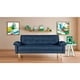 thumbnail image 1 of Sofá Cama Makora Salam con Memory Foam Color Azul Lino Respaldo Reclinable de 3 Posiciones, 1 of 7