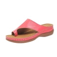 thumbnail image 2 of DIVVce Comfortable Sandals For Women Toe Loop Design Low Wedge Slip On Slides Breathable Footwear For Daily Walking, 2 of 8