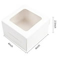 TINANA Bakery Boxes with Window, 50 PCS 4x4x2.5 Inches White Bakery