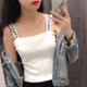 thumbnail image 3 of Camisola pequeña con letras elásticas nueva de verano 2019 para mujer, delgada, sexy, a la moda, informal, para vacaciones en casa, para usar en el interior, 3 of 5