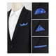 thumbnail image 4 of INSPIRAR CHIC Pañuelos de bolsillo para hombres en colores sólidos para bodas Fiesta azul real, 4 of 4