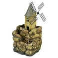 thumbnail image 6 of Outdoor Water Fountain With LED Lights, Windmill House with Stony Wall Tabletop Water Fountain for Decor, European Style Indoor Relaxation Fountain Waterfall for Patios and Gardens, 6 of 8
