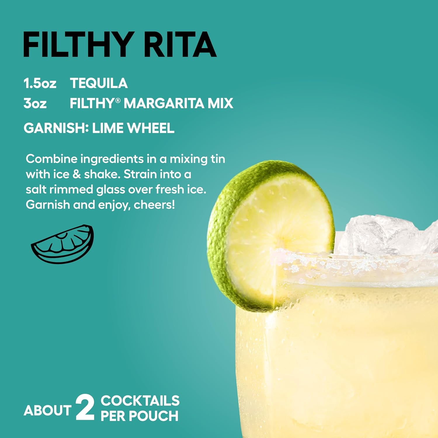 Filthy Margarita Mix 8oz Pouch (6-Pack)