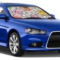 thumbnail image 3 of Goofa Skull and Flowers Printed Car Windshield Sunshade,Foldable Reflective Sun Visor,UV Protection Heat Blocker Sunshade,Car Cooling Accessory-Small, 3 of 7