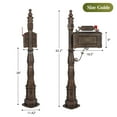 thumbnail image 4 of Betisef Large Cast Aluminum Mailbox Barcelona Decorative Post Mail Box Combination Stratford Heavy Duty, 4 of 8
