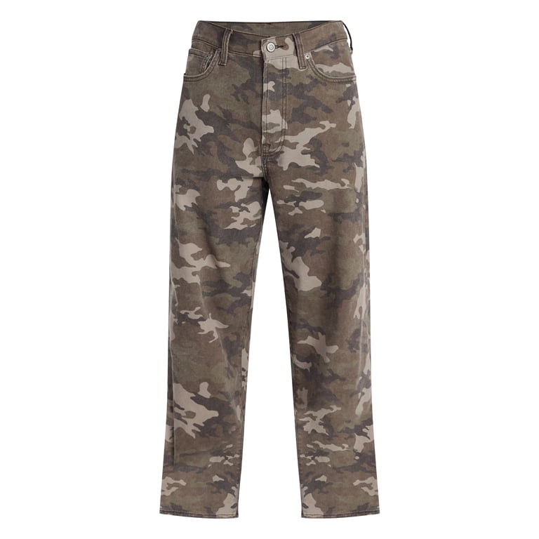 No Boundaries Men's Baggy Fit Jeans, Tonal Woodland Camo photo 5