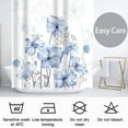 thumbnail image 5 of Extra Long Shower Curtain72x84 inch Length Watercolor Blue Floral Shower Curtain Sets,Navy and White Flowers Bathroom Curtains,Modern Art Bath Curtain,Waterproof Fabric with Hooks, 5 of 6