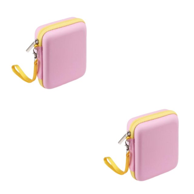 Bolsa de almacenamiento de púas de guitarra Advancent organizador de plectro Malla Completa Rosa 2piezas