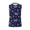 thumbnail image 6 of Lsque Bicycle1 Print Men's Cotton Blend Sleeveless Muscle Shirts (S-3XL)- Moisture Wicking, Odor Protection, UPF 30+,Small, 6 of 8