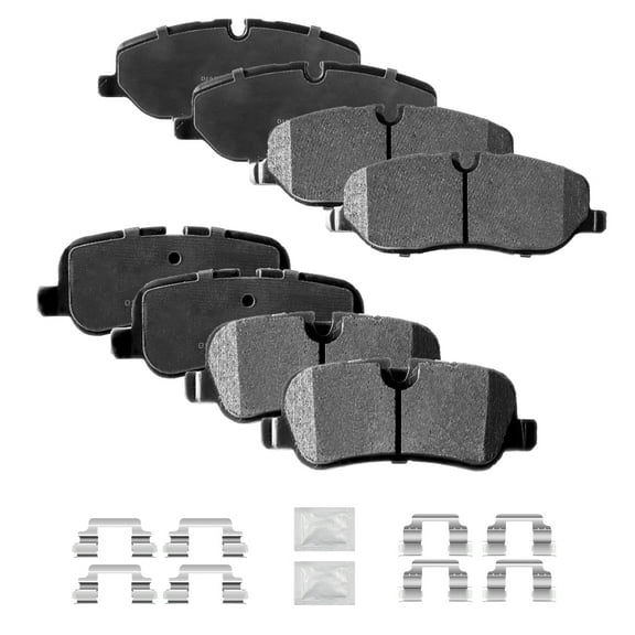 ACB ZONE Front & Rear Disc Ceramic Brake Pads Set w/Hardware Fit for 2005 2006 2007 2008 2009 Land Rover Lr3 2006-2009 Land Rover Range Rover/Range Rover Sport