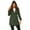 Dark green, variant on Womens Raincoat Lightweight Hooded Long Raincoat Outdoor Breathable Rain Jackets w/6 color S-2XL