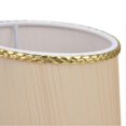 thumbnail image 3 of Lot de 2 petits abat-jours en tissu beige avec bords dorés pour lampe de table E14, lustre, applique murale, 3 of 4