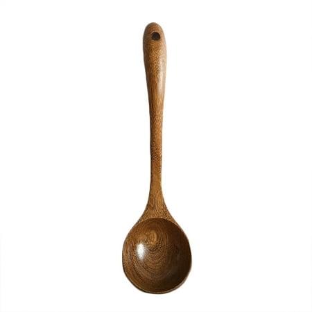

Wooden Cooking Scoop Catering Tableware Wooden Kitchen Utensils Natural Wood Spoon Soup Ladle for Home Restaurant (Large Size)