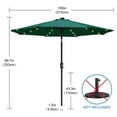 thumbnail image 6 of ABCCANOPY 9ft Patio Solar Umbrella LED Outdoor Umbrella with Tilt and Crank, Forest Green, 6 of 10