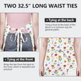thumbnail image 6 of Pioneer Flower Floral Print Pattern Apron for Women and Men, Cotton Linen Waterproof with Pockets, Adjustable, 33x27 Inch for Kitchen, Gardening, BBQ, Salon, 6 of 6