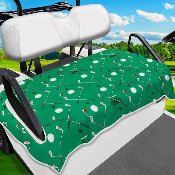 Golf Cart Seat Covers, Universal Fit for EZGO, Club Car, Yamaha 52"x32", 2 Passenger Golf Cart Seat Protector, Durable Washable