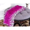 thumbnail image 3 of Ultra-soft Micro-plush Flannel Leopard Print Blanket Pink Queen, 3 of 5
