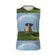 thumbnail image 6 of Lsque Elephant Dog Print Men's Cotton Blend Sleeveless Muscle Shirts (S-3XL)- Moisture Wicking, Odor Protection, UPF 30+,X-Large, 6 of 8