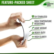 Window Well Supply - Clear Polycarbonate Sheet, Heavy-Duty Polycarbonate Panel, Thick, Hard Plastic Sheets, .177 Thick, for Durable Use 12 L x 12 W x 3/16 Thickness