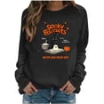 thumbnail image 3 of NSLGXD Women's Halloween Sweatshirts Cute Ghost Graphic Pullovers Vintage Fall Crewneck Long Sleeve Sweat Tops Halloween Costumes S-2XL, 3 of 6