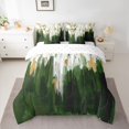 thumbnail image 2 of Homewish Green White Gold 7pcs Bedding Comforter Set,Modern Minimalist Artistic Queen Bedding Sets,Graffiti Geometric Queen Sheet Sets For Adult,Ultra Soft Home Decor Reversible, 2 of 8