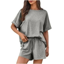 TMOYZQ Beach Vacation Clothes for Women 2 Piece Sets Summer Outfits 2025 Matching Clothing Oversized Tshirts Shorts Lounge Set