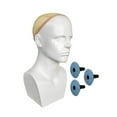 thumbnail image 4 of TOOYFUL Male Mannequin Head with Shoulders Display Stand Beauty Styling Tool Training Head for Hats Businesses Beauty Salon White 3 Bottom Cover, 4 of 10