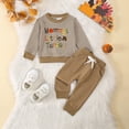thumbnail image 2 of KPOPLK Boy Clothes Winter Toddler Baby Boy Outfit Knit Sweatshirt Top Pants 2Pcs Set 6 9 12 18 24 Months 2T 3T Little Boys Fall Winter Warm Clothes Khaki Size 2-3 Years, 2 of 9