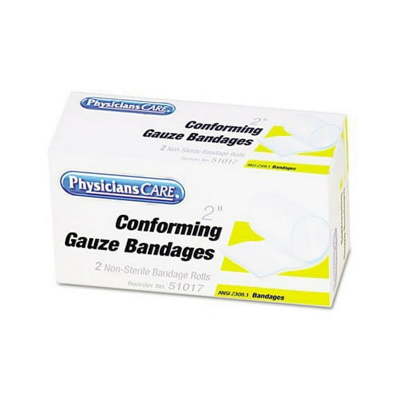 First Aid Conforming Gauze Bandage 2" wide, 2 Rolls/Box