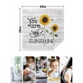 thumbnail image 4 of Sunflowers Cloth Napkins Set of 4 Reusable Dinner Napkins, Farmhouse Country Bee Wooden Grain Cocktail Napkin Washable Table Napkins for Wedding/Holiday Party/Baby Shower 20"x20", 4 of 7