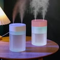 thumbnail image 1 of Xihbxyly Humidificador Portátil de Escritorio, Doble Pulverización, Tanque de Agua Grande de 1,6 L, Funcionamiento Silencioso, Luz Nocturna Colorida, para Uso En Casa o En La Oficina, Alimentación Po, 1 of 7