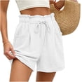 thumbnail image 4 of ByworldtasicNo Boundaries Summer Casual Shorts with Pockets High Waisted Wide Leg Drawstring Beach Vacation Trendy Shorts, 4 of 6