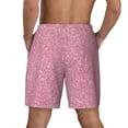 thumbnail image 3 of Kdxio Glitter Pink Print Men'S Swim Trunks With Compression Liner 7 Inch Inseam Quick Dry Swim Shorts, 3 of 7
