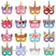thumbnail image 1 of Máscaras faciales Marsui Unicorn Animal para fiestas infantiles, 32 unidades, 1 of 6