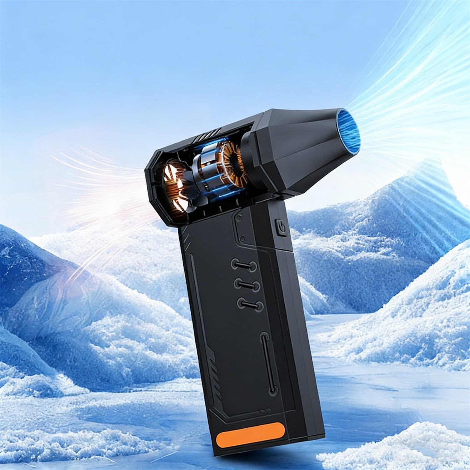Roiihwy Compressed Air Duster-100000Rpm Super Power, 5-Gear Adjustable blower with Fast Charging, Dust Blower for Computer, Keyboard, House, Outdoor and Car, Black