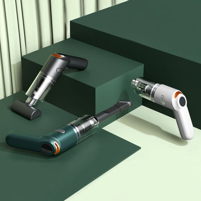 Fiudx Aspiradora Inalámbrica para Coche, Potente Succión, Recargable Por Usb, Miniaspiradora para Rincones, Limpiador de Teclados, Diseño Portátil, Carga Rápida, Batería de Larga Duración, Tamaño Com