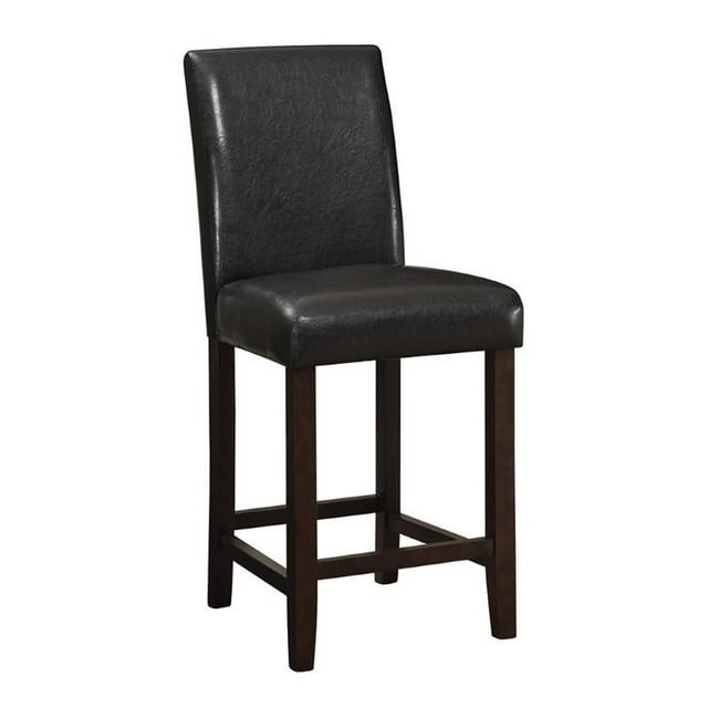 Coaster Tabouret 24" en Simili Cuir Contemporain Marron Foncé