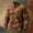 02 Brown, variant on YueHuiYing Men's Retro Camouflage Print Long Sleeve Button Down Shirt Breathable Durable Casual Top For Outdoor Activities Hiking Camping And Everyday Wear
