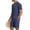 Navy_001, variant on Domuza Men's Linen 2 Pieces Set Casual Henley Short Sleeve Button Up T-Shirts and Shorts with Pockets 2026 Summer Trendy Holiday Vacation Set Army Green M