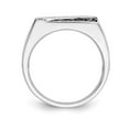 thumbnail image 2 of 14K White Gold Ring Band Men's Diamond Round Black and, Size 6, 2 of 5