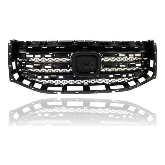 Grille - Compatible/Replacement for '12-15 Honda Pilot - Main Upper, Textured Black, With Emblem Provision - 75101SZAA11 CAPA