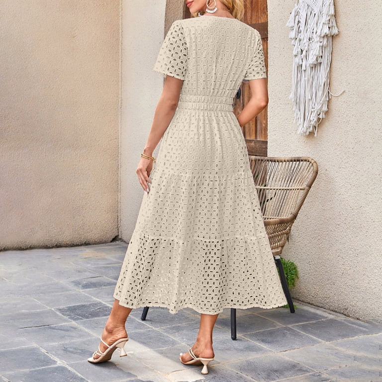 beige frill sleeve maxi dress Julianne Beaded Gown with Rosette Detail – Elizabeth Anthony