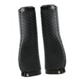 thumbnail image 1 of Puños de manillar de bicicleta Sharpla 2 piezas antideslizantes PU Largo negro estilo fibra de carbono, 1 of 3