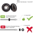 thumbnail image 6 of 20pcs 6mm Electrophoresis Black Stainless Steel Spacer Beads Slider Beads with Plastic Rondelle Stopper Beads for Jewelry Making, 6 of 9