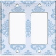 thumbnail image 6 of Metal Light Switch Plate Cover Damask Blue DAM002, 6 of 13