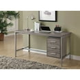 thumbnail image 2 of Monarch Specialties 60" Modern Home Office Computer Desk w/ Drawers, Dark Taupe, 2 of 6