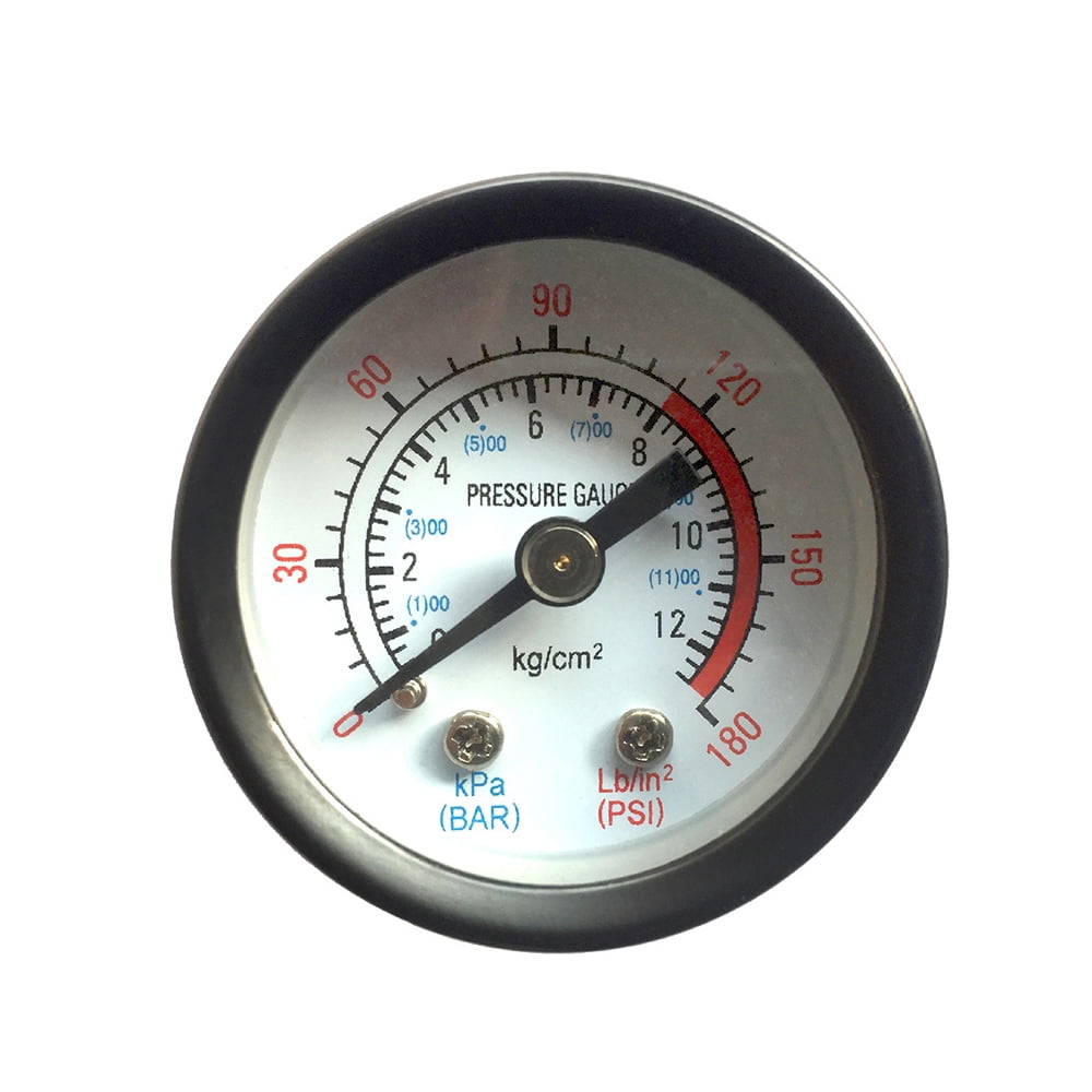 1pc 0-180PSI 0-12Bar Air Compressor Pneumatic Hydraulic Fluid Pressure Gauge