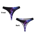 thumbnail image 3 of Balery Purple And Blue Nebula Tangas de Algodón para Mujer con Estampado – Ropa Interior Sexy, Transpirable, G-string-Medium, 3 of 6