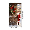 thumbnail image 3 of Cute Cow Christmas Door Cover,35.43in×70.87in,Snowy Scene with Tree & Gifts,Reusable Waterproof,Holiday Home Decor,Easy Install,Perfect for Christmas Decorations, 3 of 6
