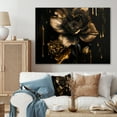 thumbnail image 2 of Designart Black And Gold Daffodil Design II Canvas Wall Art, 2 of 5